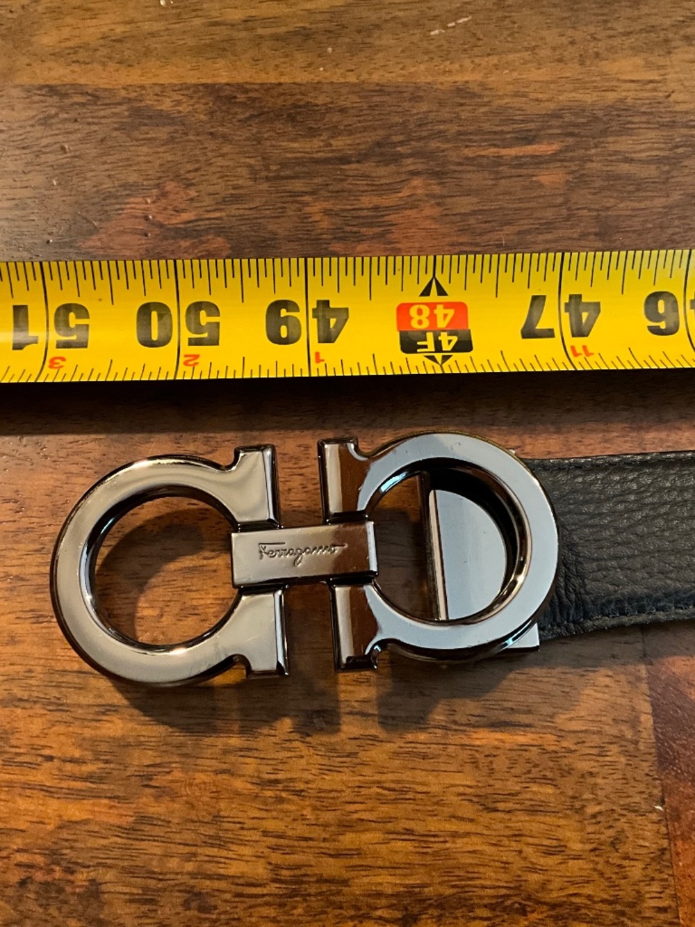Luxury Leather Ferragamo Adjustable & Reversible Gancini Belt (Black/Brown)
